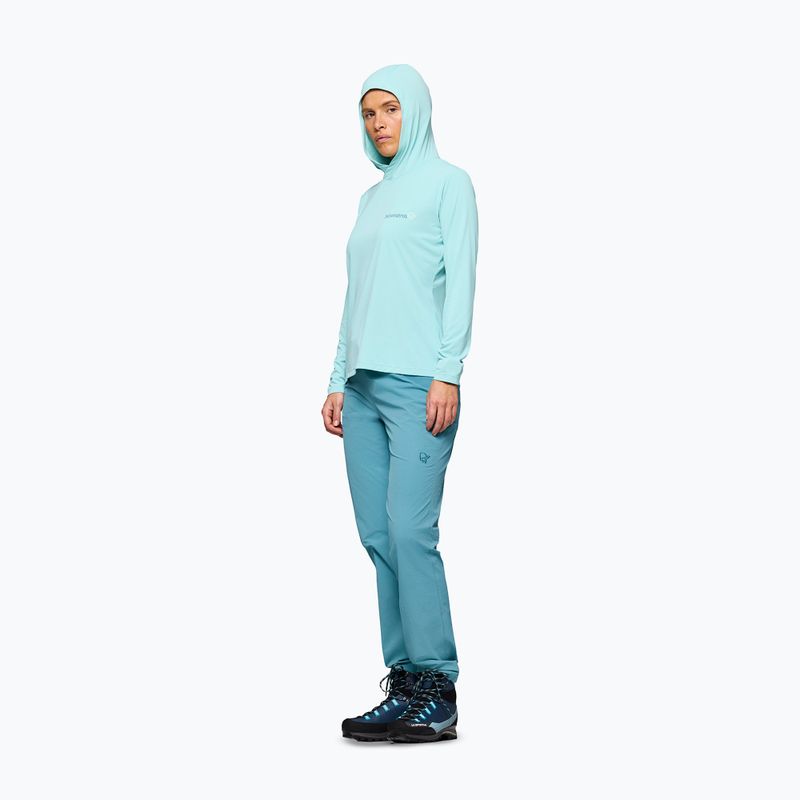 Damen-Trekkingsweatshirt NORRONA Femund Tech Hood aqua haze 4