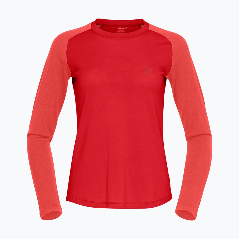 Damen-Trekking-Longsleeve NORRONA Femund PureUll LS aura orange/paprika 5