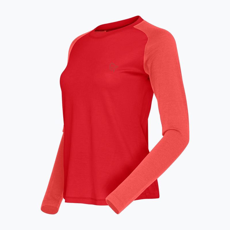 Damen-Trekking-Longsleeve NORRONA Femund PureUll LS aura orange/paprika 6