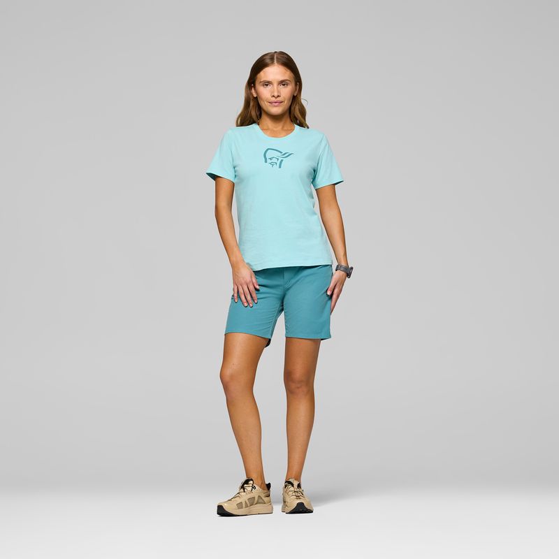 Damen-T-Shirt NORRONA Cotton Viking aqua haze 2