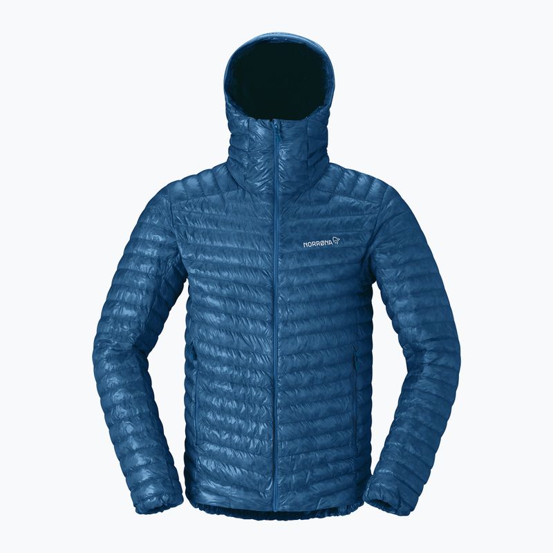 Herren-Daunenjacke Norrona Trollveggen Down800 Super Light Hood dark blue 5