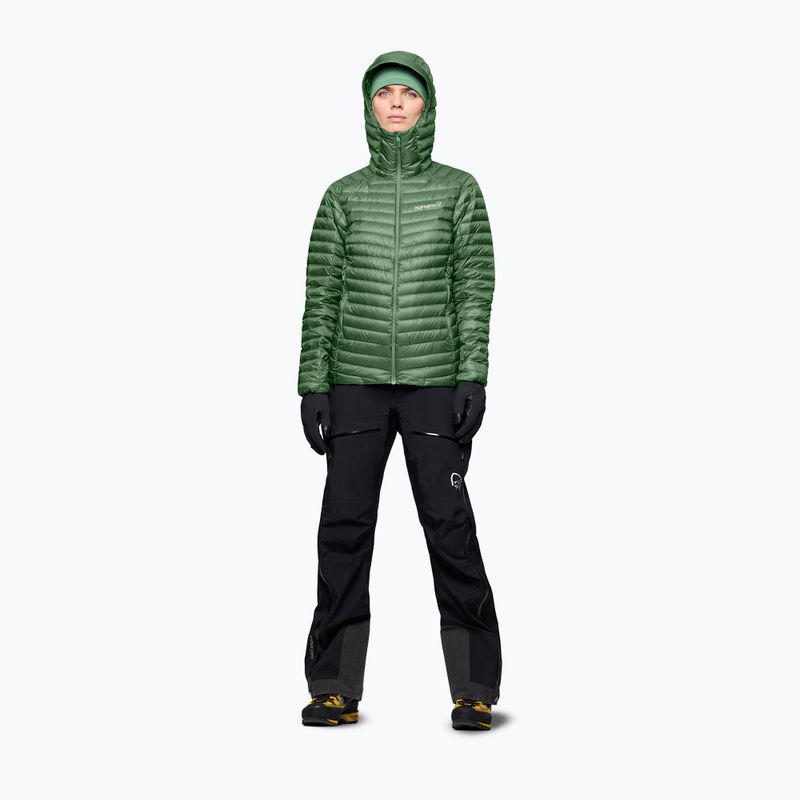 Damen-Daunenjacke Norrona Trollveggen Down800 Super Light Hood Dark Ivy 2