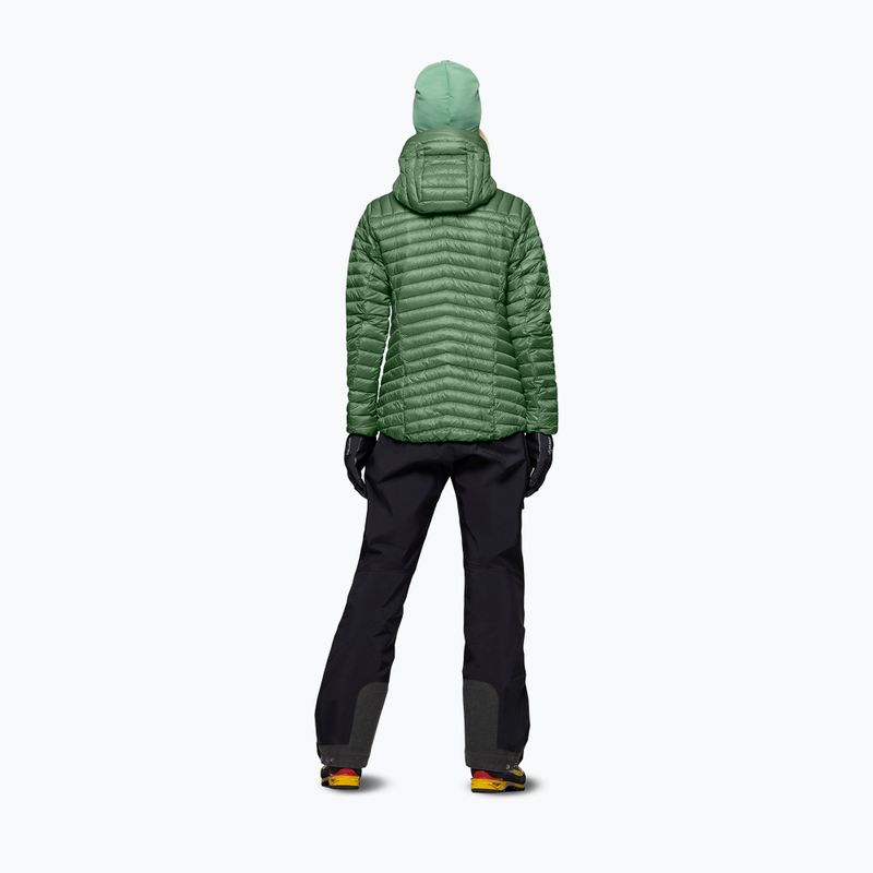 Damen-Daunenjacke Norrona Trollveggen Down800 Super Light Hood Dark Ivy 3