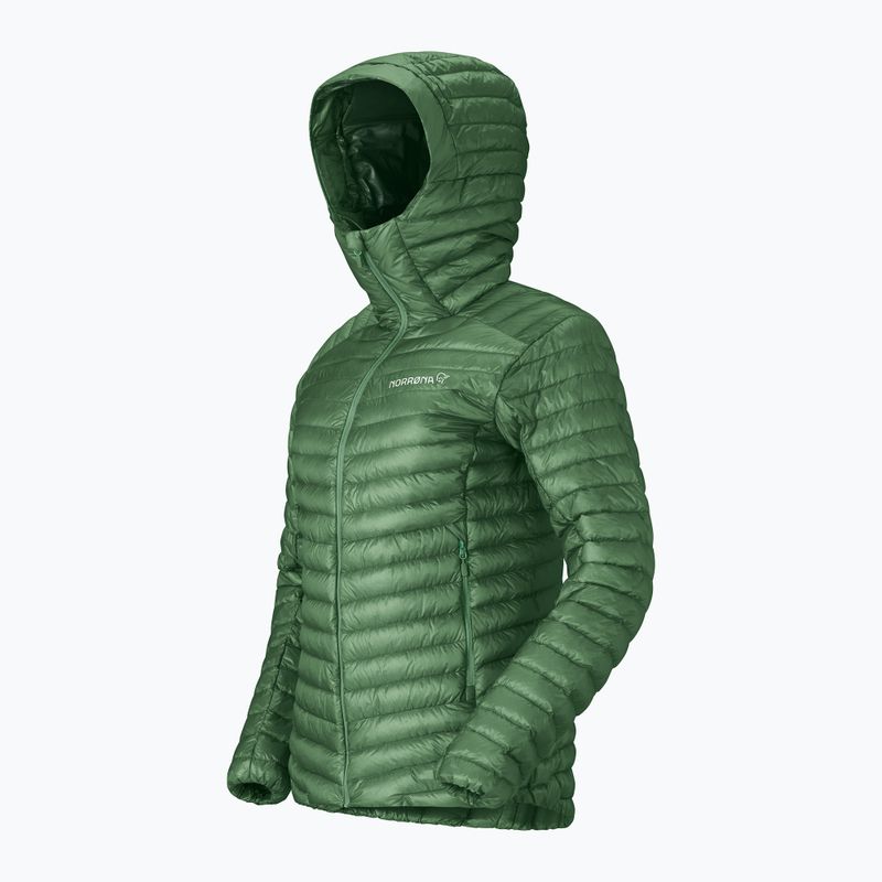 Damen-Daunenjacke Norrona Trollveggen Down800 Super Light Hood Dark Ivy 6