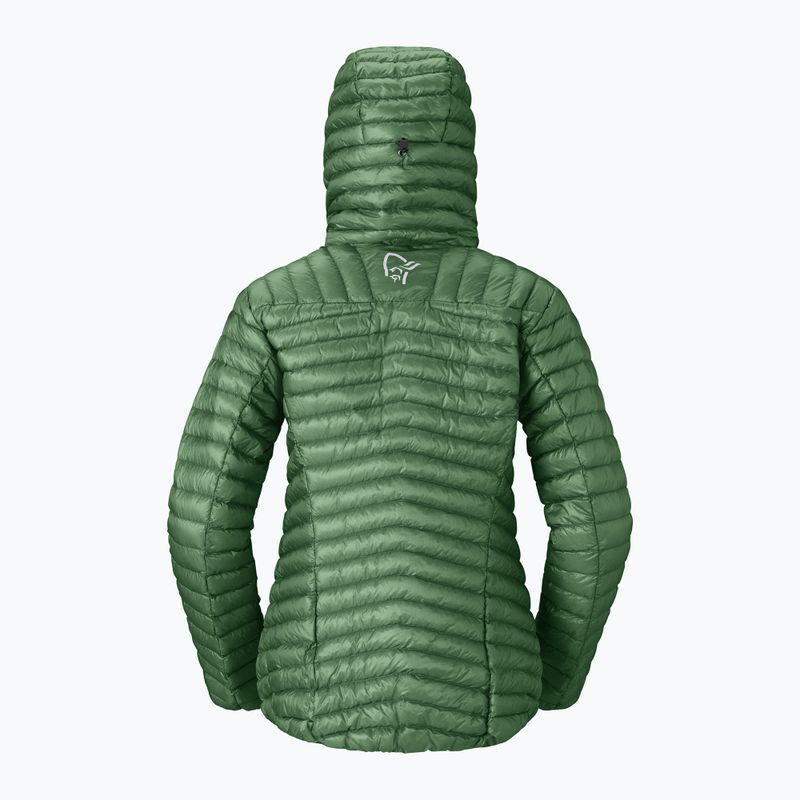 Damen-Daunenjacke Norrona Trollveggen Down800 Super Light Hood Dark Ivy 7