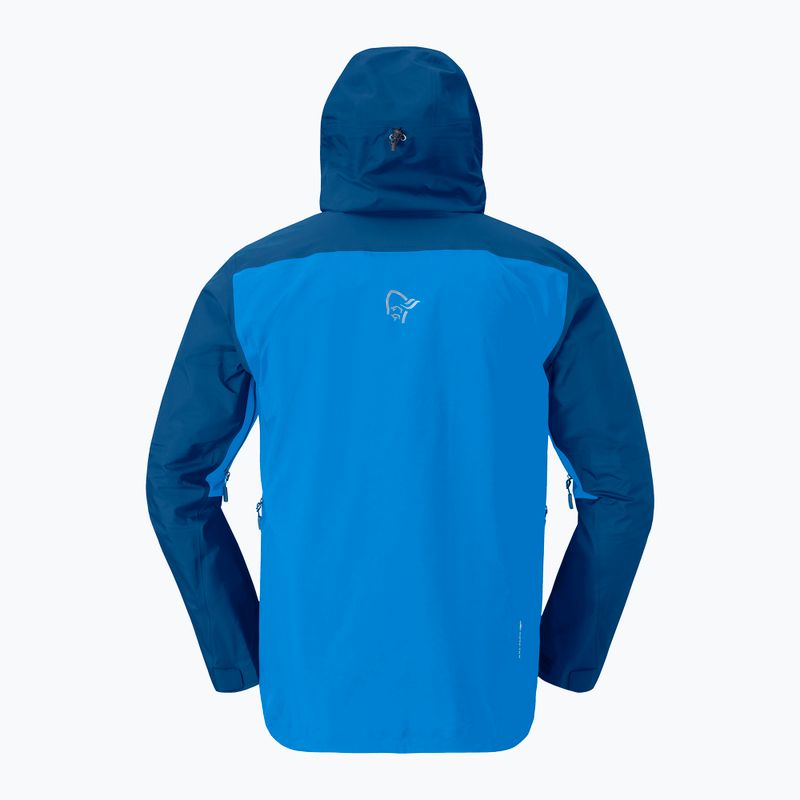 Herren-Regenjacke NORRONA Falketind Gore-Tex brilliant blue/dark blue 4