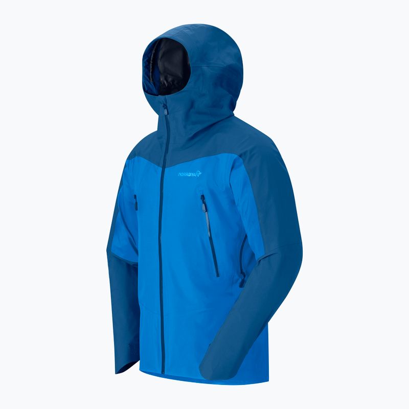 Herren-Regenjacke NORRONA Falketind Gore-Tex brilliant blue/dark blue 5