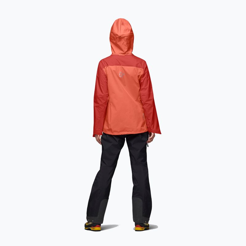 Damen-Regenjacke NORRONA Falketind Gore-Tex deep sea coral/baked apple 3
