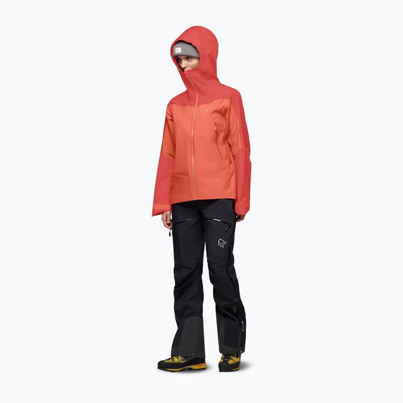 Damen-Regenjacke NORRONA Falketind Gore-Tex deep sea coral/baked apple 4