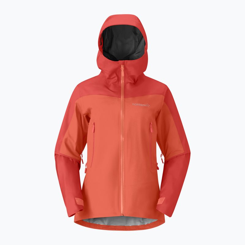 Damen-Regenjacke NORRONA Falketind Gore-Tex deep sea coral/baked apple 5