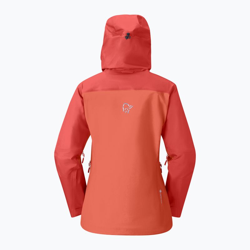 Damen-Regenjacke NORRONA Falketind Gore-Tex deep sea coral/baked apple 6