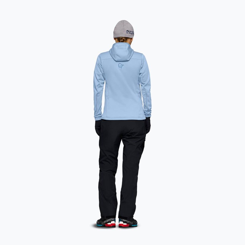 Damen-Trekkingsweatshirt NORRONA Falketind Warm2 Stretch Hood cashmere blue/allure 3