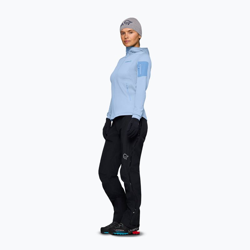 Damen-Trekkingsweatshirt NORRONA Falketind Warm2 Stretch Hood cashmere blue/allure 4