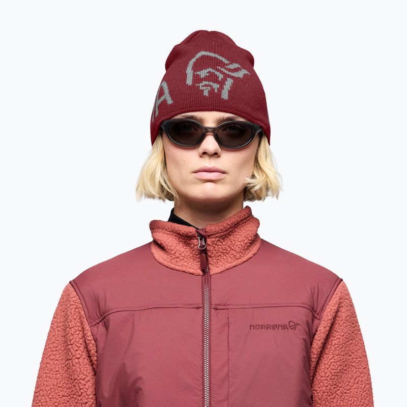 Wintermütze NORRONA MerinoUll Logo Beanie port 2