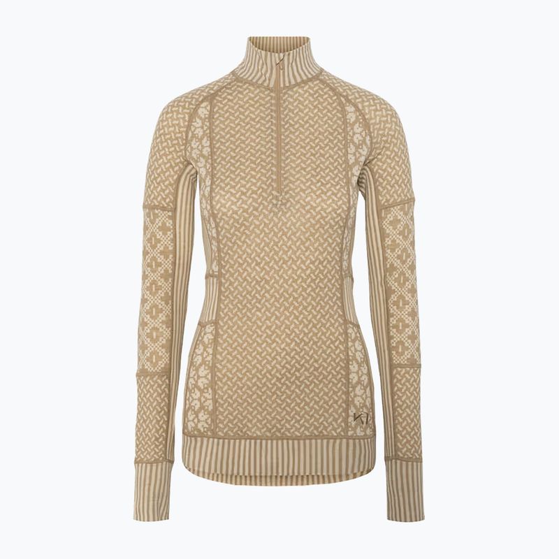 Damen-Funktionssweatshirt KARI TRAA Smekker Half Zip mocha 3