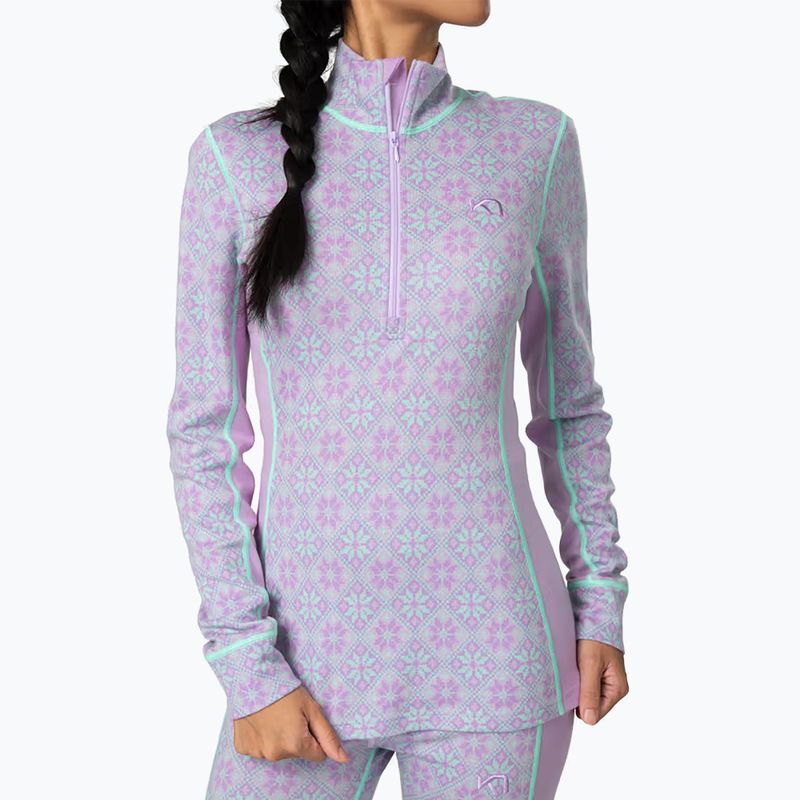 Damen-Funktionssweatshirt KARI TRAA Rose Half Zip lily 4