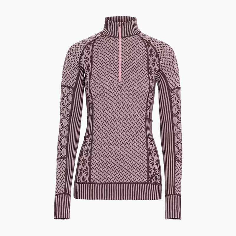 Damen-Funktionssweatshirt KARI TRAA Smekker Half Zip cocoa powder 4