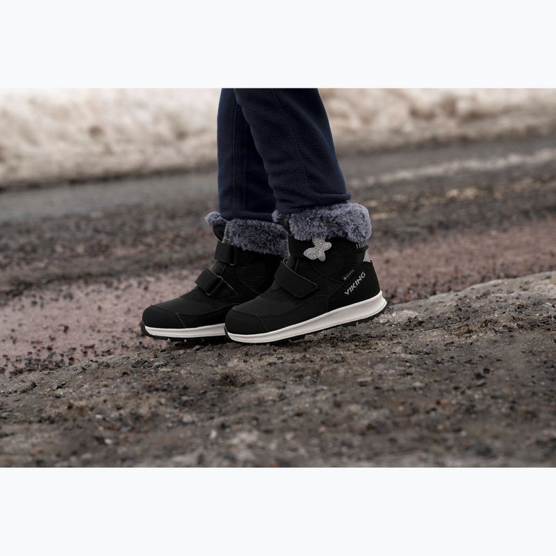 Viking Footwear Belle Butterfly Warm GTX 2V Kinderschneestiefel schwarz 8