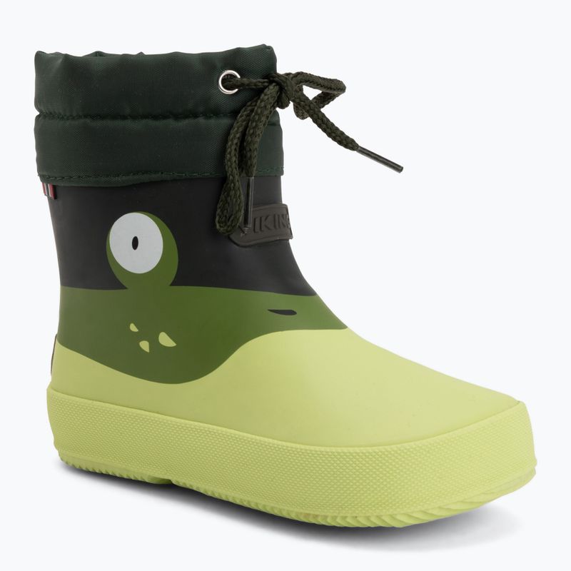 Kinder-Gummistiefel Viking Footwear Alv Barefoot Pfotenabdruck hellgrün/grün