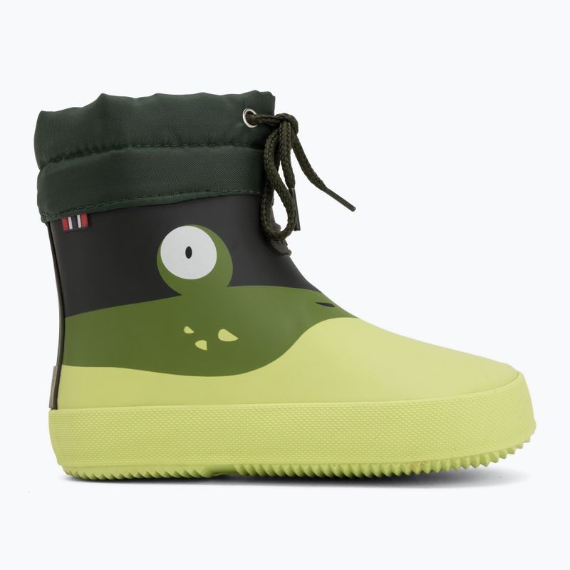 Kinder-Gummistiefel Viking Alv Barefoot Paw Print light green/green 2