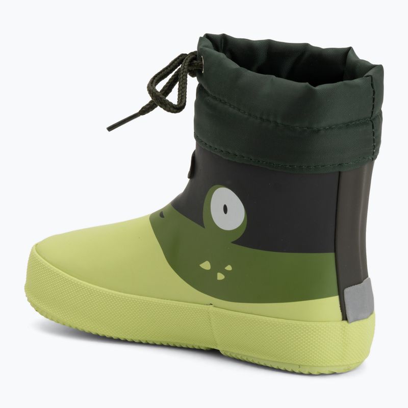 Kinder-Gummistiefel Viking Alv Barefoot Paw Print light green/green 3