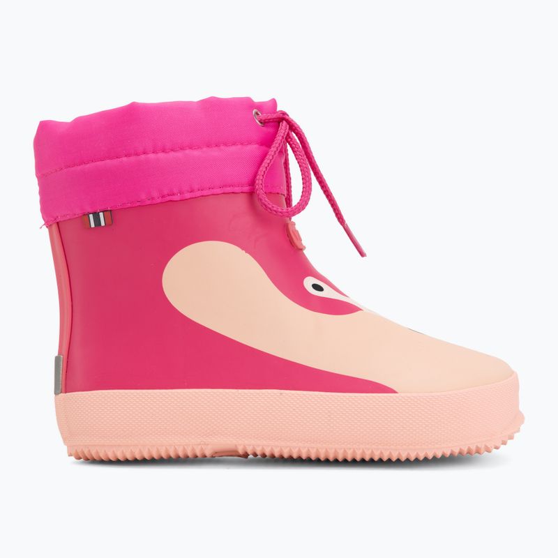 Kinder-Gummistiefel Viking Alv Barefoot Paw Print light pink/magenta 2