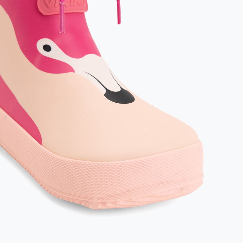 Kinder-Gummistiefel Viking Alv Barefoot Paw Print light pink/magenta 7