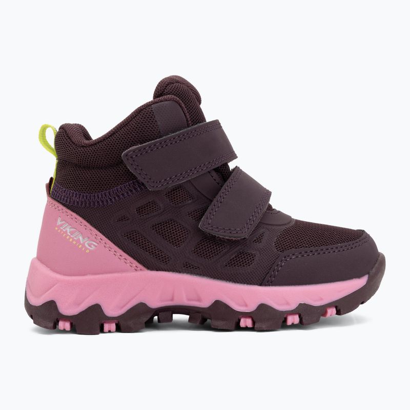 Kinderschuhe Viking Footwear Track Mid 2V Waterproof Pflaume/Mehrfarbig 2