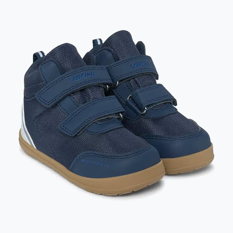 Kinder Barfußschuhe Viking Footwear Alv Barefoot Mid 2V Wasserdicht Navy 10