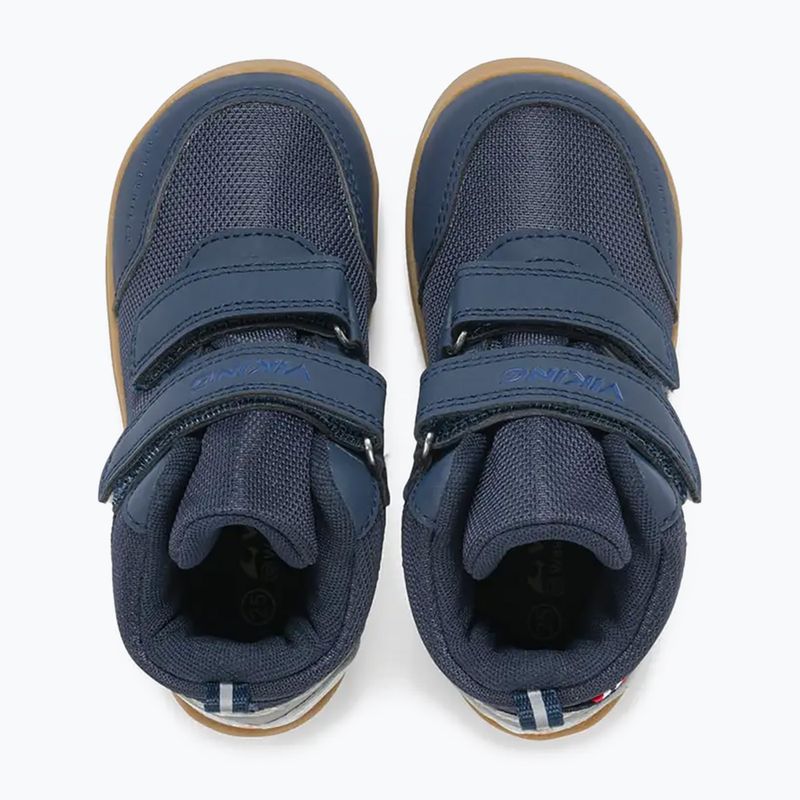 Kinder Barfußschuhe Viking Footwear Alv Barefoot Mid 2V Wasserdicht Navy 13