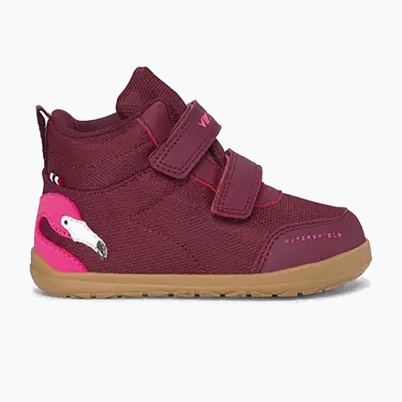 Kinder Barfußschuhe Viking Footwear Alv Barefoot Mid 2V Wasserdicht Burgunder 8