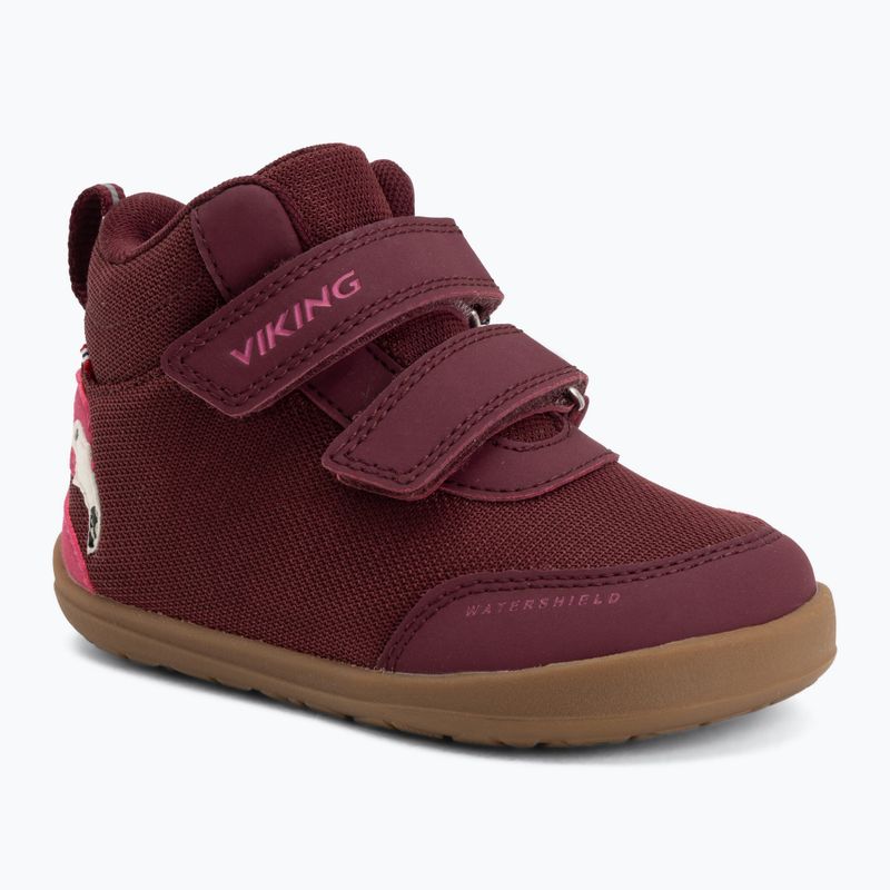 Barfußschuhe Kinder Viking Alv Barefoot Mid 2V Waterproof burgundy