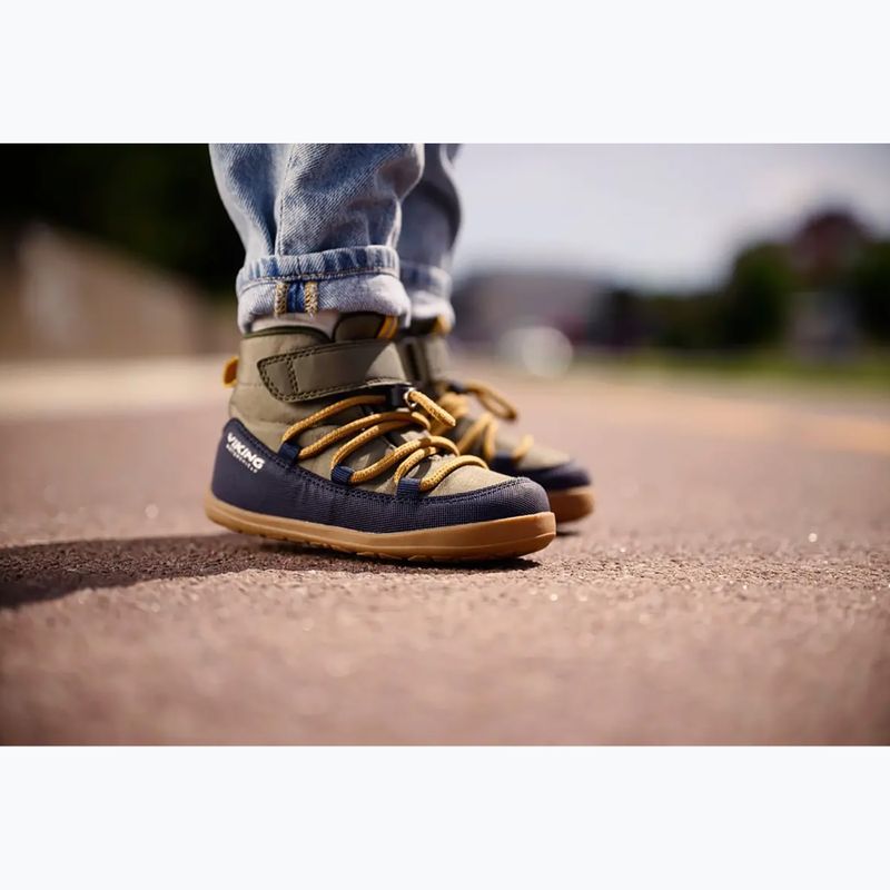 Kinder-Barefoot-Schuhe Viking Footwear Birch Barefoot Mid 1V Waterproof navy/olive 14