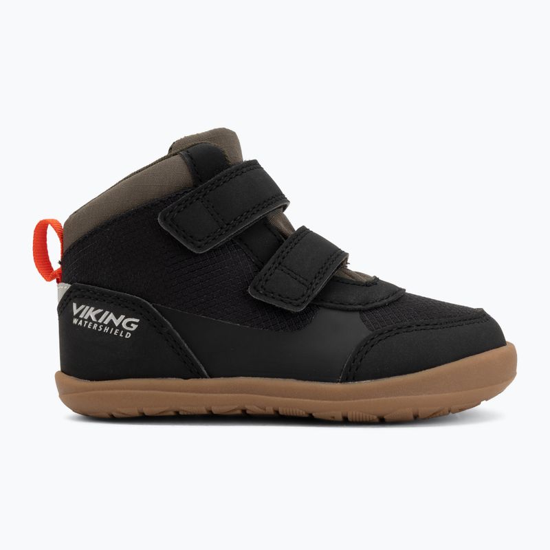 Kinder Barfußschuhe Viking Footwear Aspen Barefoot Mid 2V Wasserdicht schwarz 2