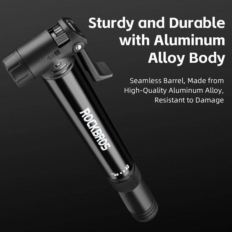 Rockbros Fahrradpumpe 42320010 120psi schwarz 7