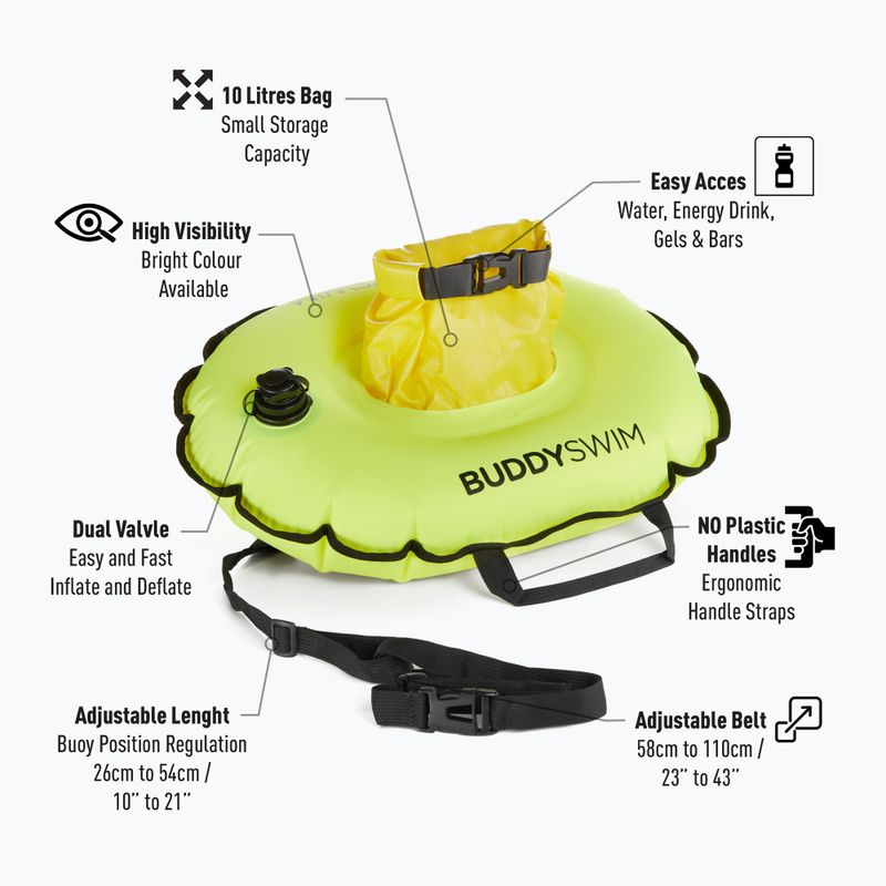 Sicherungsboje BuddySwim Hydrastation 10 l yellow 3