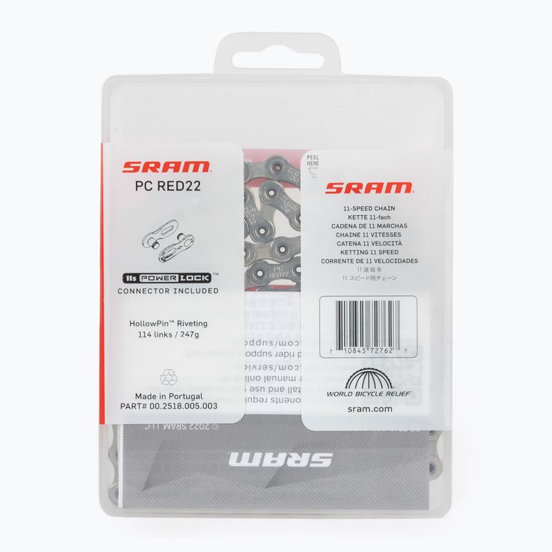 Fahrradkette SRAM CN PCRED22 114LI W/ PWR.LCK 11S 1 grau .2518.5.3 2