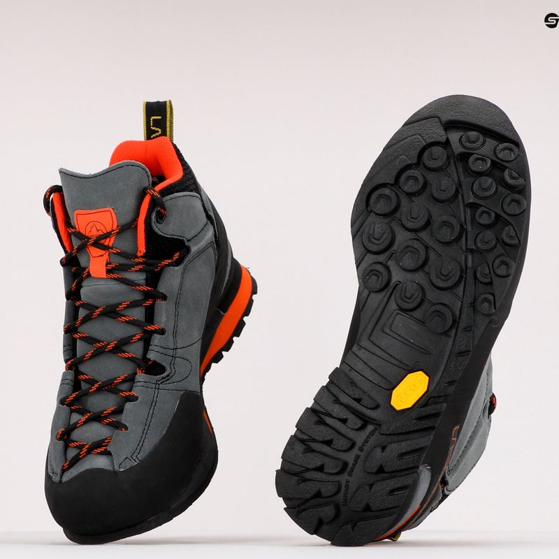 La Sportiva Herren-Trekkingschuhe Boulder X Mid grau-orange 17E900304 9