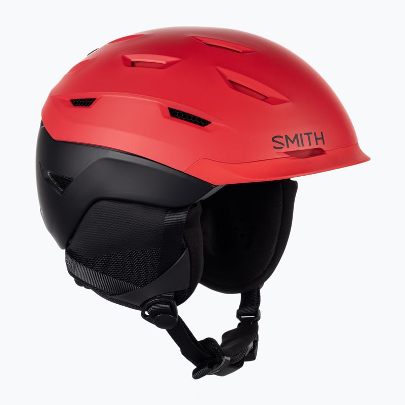 Skihelm Smith Level rot-schwarz E629