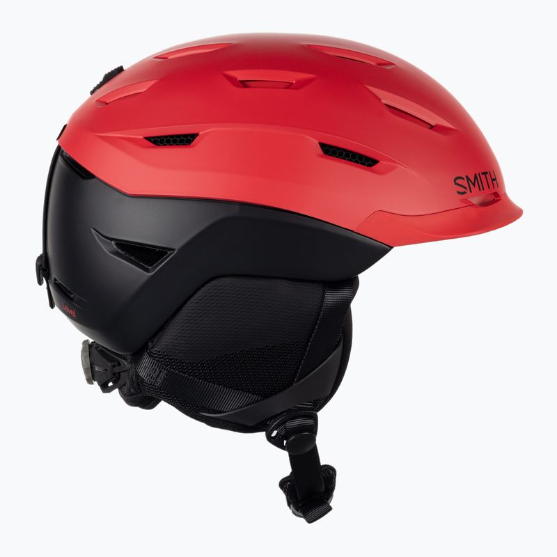 Skihelm Smith Level rot-schwarz E629 4