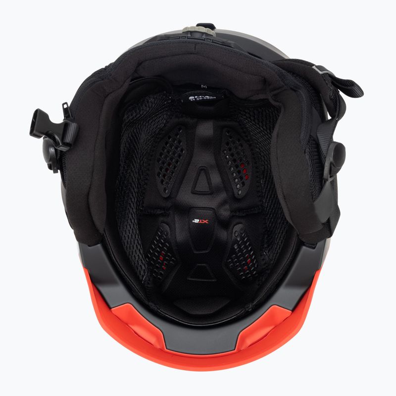 Skihelm Smith Level rot-schwarz E629 5
