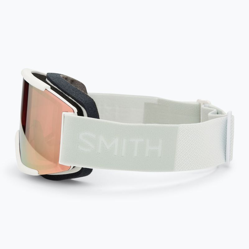 Skibrille Smith Squad white vapor/chromapop everyday rose gold mirror 5