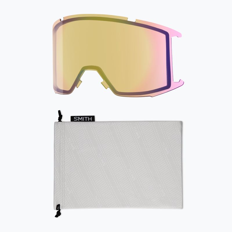 Skibrille Smith Squad white vapor/chromapop everyday rose gold mirror 10