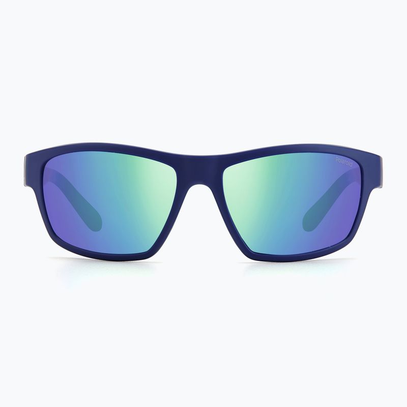 Polaroid PLD 7037/S matt blau/grau-grün Spiegel polarisierte Sonnenbrille 3