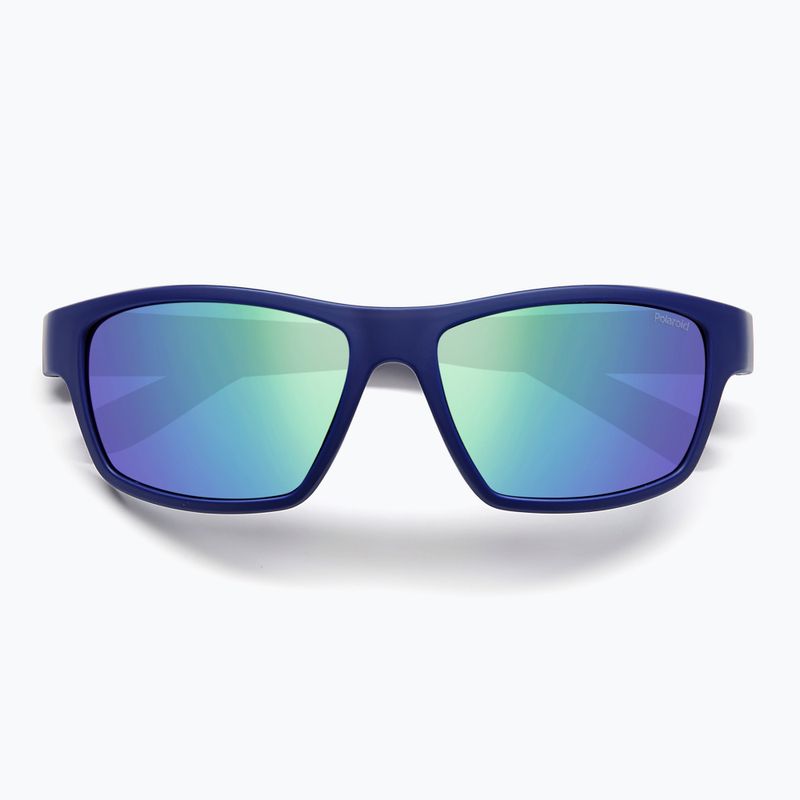 Polaroid PLD 7037/S matt blau/grau-grün Spiegel polarisierte Sonnenbrille 4