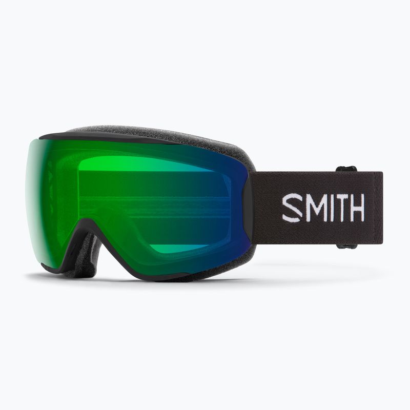 Smith Moment schwarz/chromapop everyday green mirror Skibrille