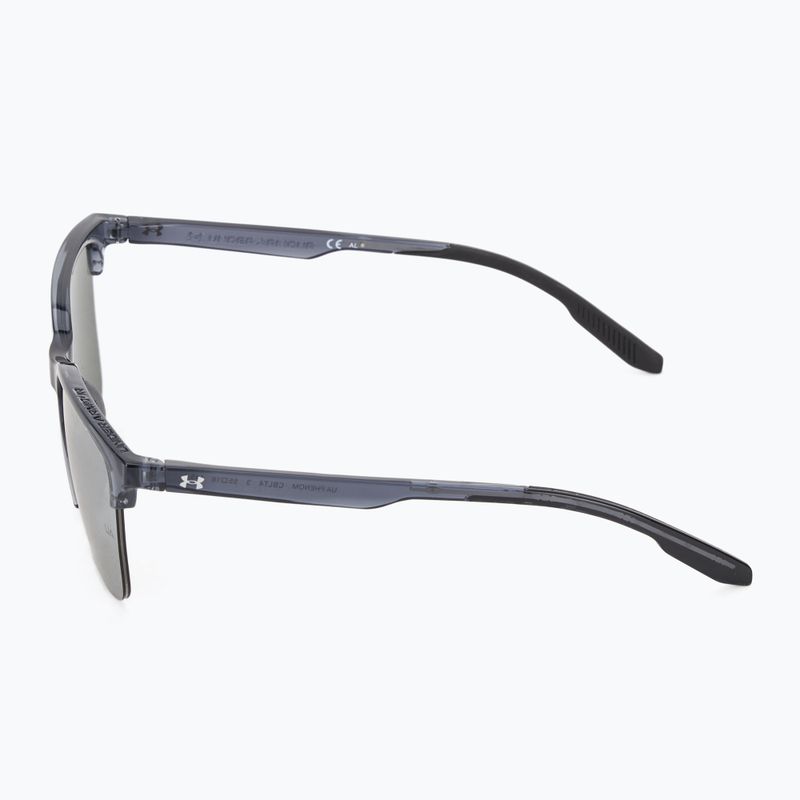 Under Armour Phenom grau/silberne Spiegel-Sonnenbrille für Männer 4