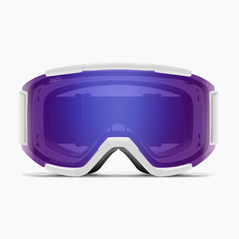Skibrille Smith Squad white vapor/chromapop everyday violet mirror/clear 2