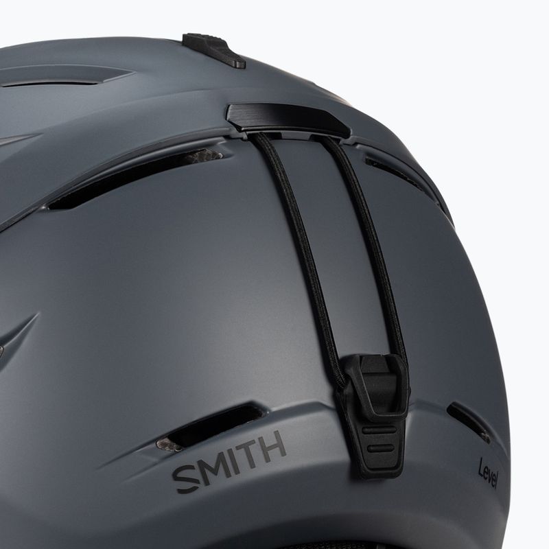 Skihelm Smith Level grau E629 7