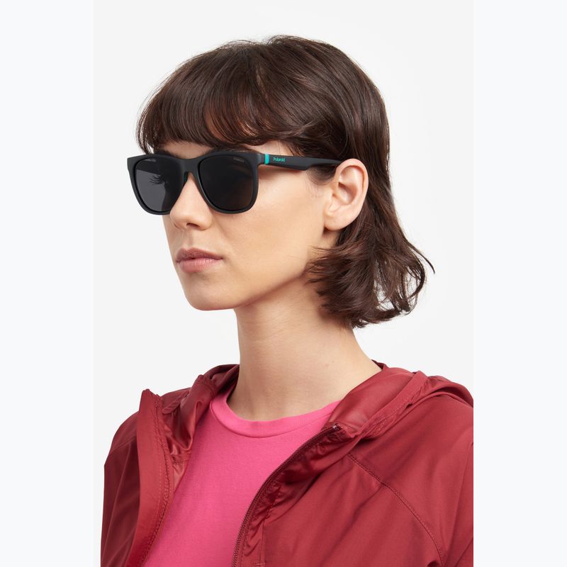 Polaroid PLD 2140/S mattschwarze grün/graue polarisierte Sonnenbrille 5